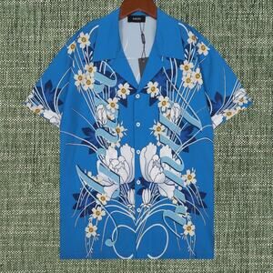 AMIRI Men's Blue Short Sleeve
